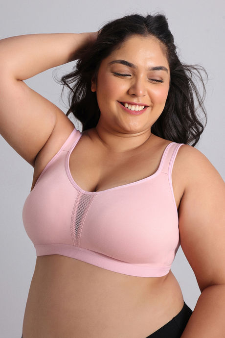 Zivame True Curv Single Layered Non Wired Full Coverage Minimiser Bra - Silver Pink — image 2